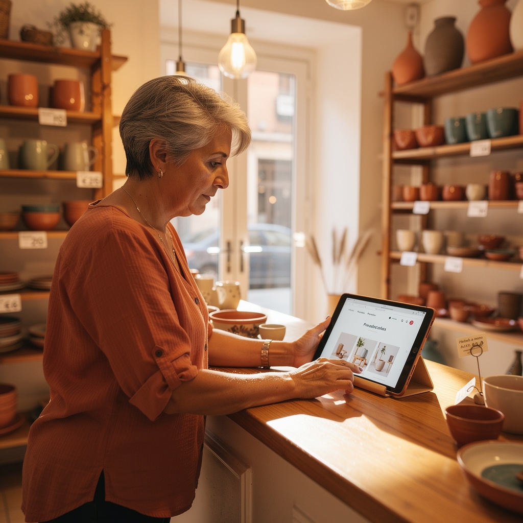 Pequeña empresa española trabajando en su presencia digital